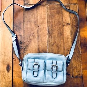 Tignanello blue leather bag